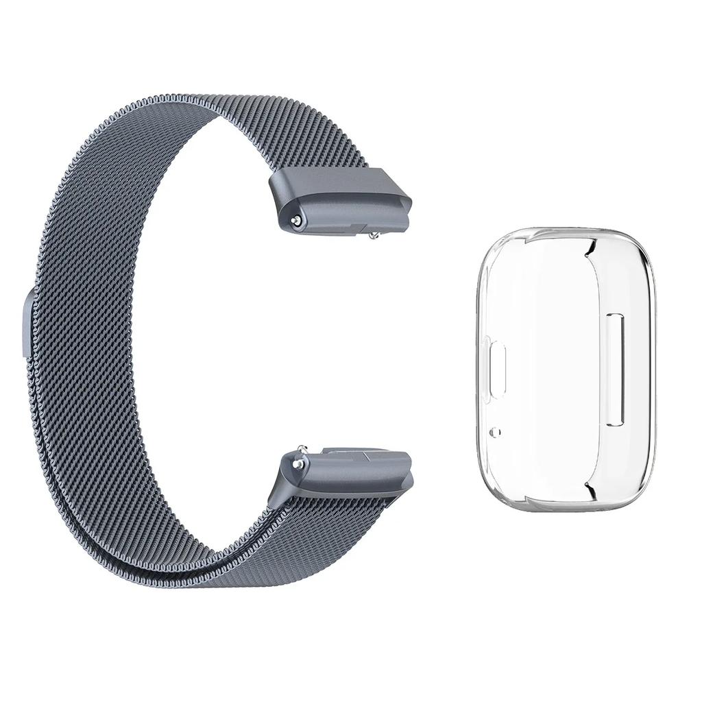 Ремешок для Xiaomi Redmi Watch 3 Active/3 Lite с мягким ТПУ-чехлом и защитой экрана, сменный металлический миланский магнитный ремешок