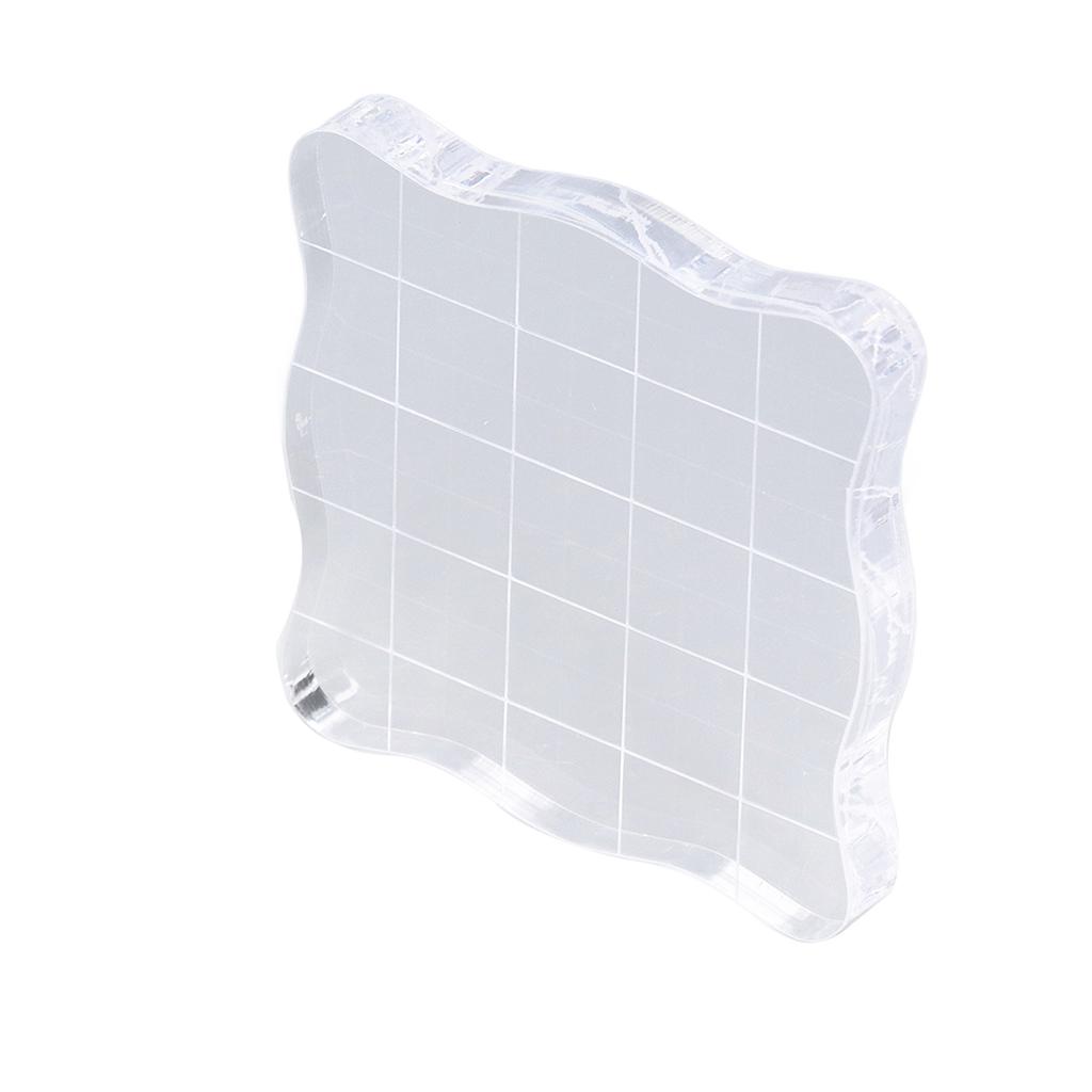 Прозрачные штампы 7,5x7,5 см, изогнутая сторона, высокие, прозрачные, легко моющиеся, многоразовые, акриловые, B