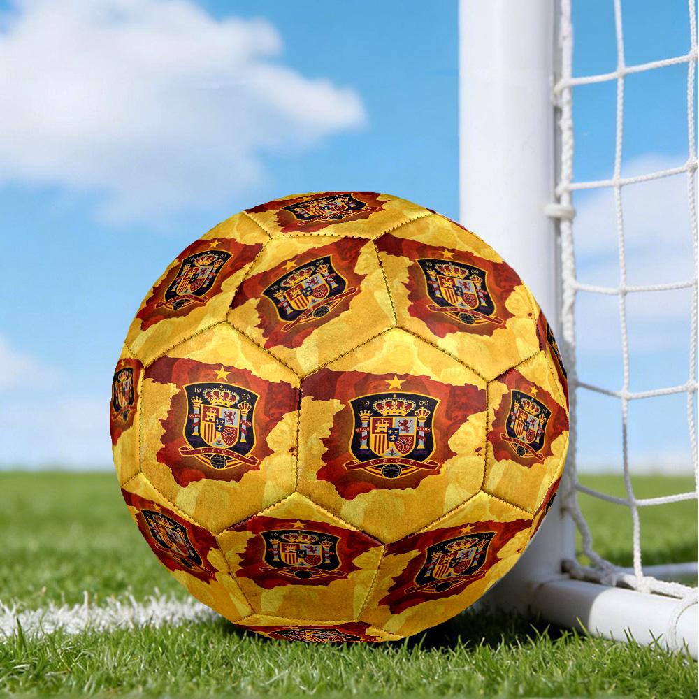 Spanish National Emblem Printed Size 5 Soccer Balls, High-Quality, Anti-Slip, Protective Football, A Unique Gift , Birthdays, Christmas Gifts
