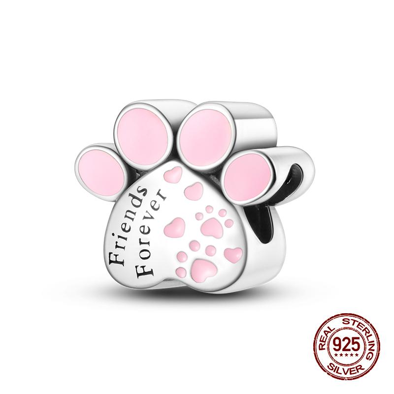 100% стерлингового серебра 925 пробы с изображением кофейного кота, кролика, медведя, пингвина, бусины, подходят для 925 оригинальных браслетов, сделай сам, подарок на день рождения, ювелирные изделия