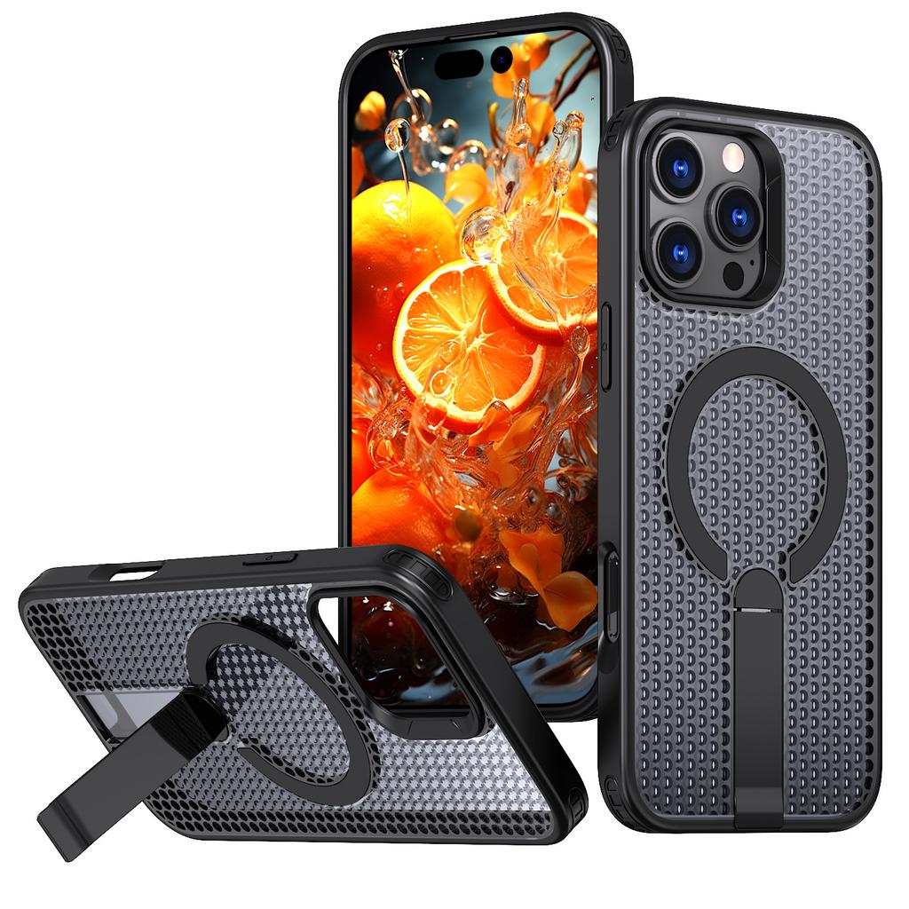 Применимо к iPhone17Promax Fanxing Сотовая Охлаждающая Защитная Крышка Apple 16 Автомобильный Магнитный Держатель Чехол для Мобильного Телефона