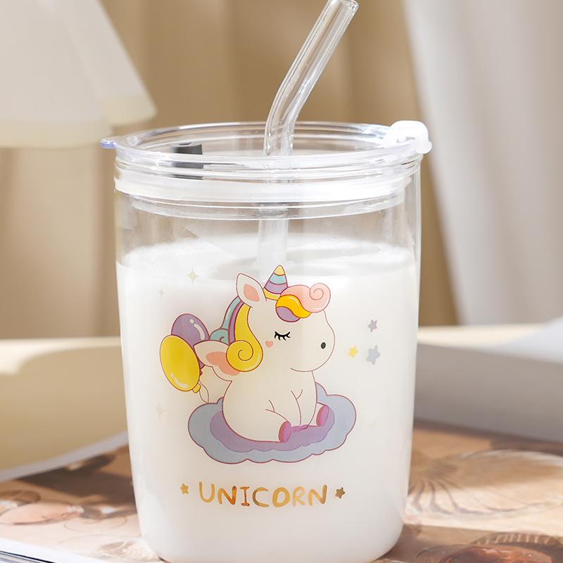 Мультяшный единорог с крышкой, кружка для питья, милая девушка, стакан для питьевой воды, высокая ценность, большая емкость для воды