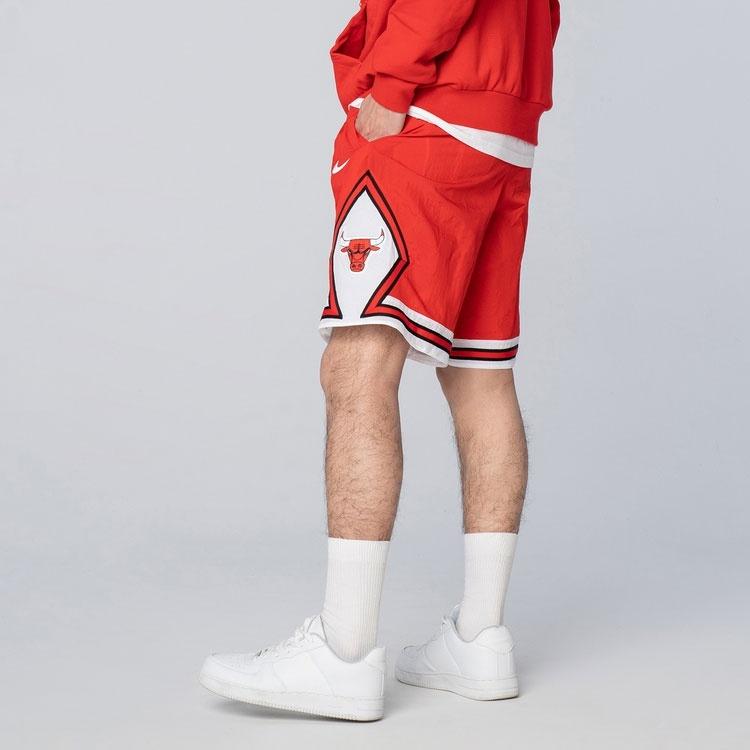 Nike Чикаго Буллз Стрит-Херитейдж НБА Повседневные Спортивные Логотип Печать Баскетбольные Шорты Красные Мужские CV5597-657