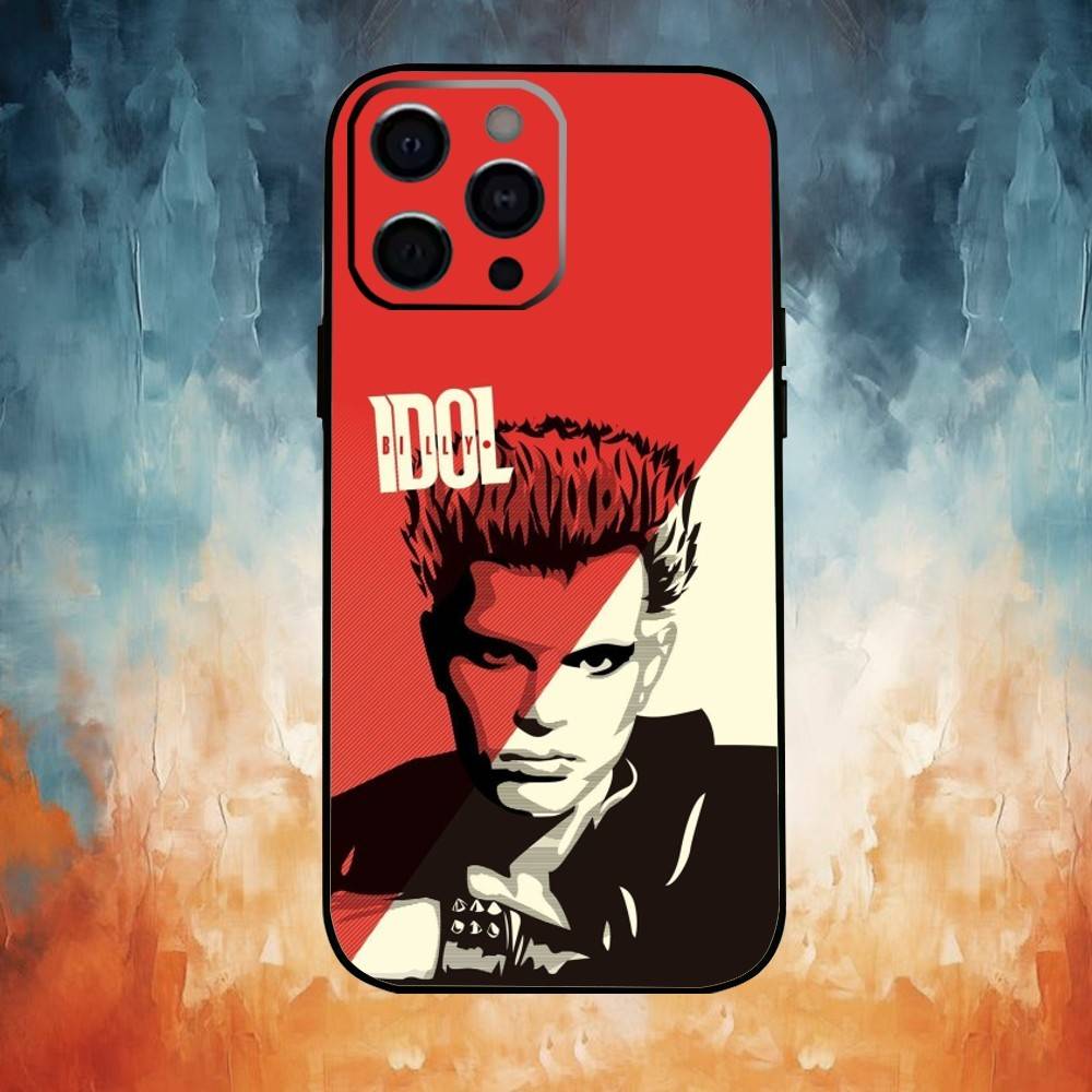 Чехол для телефона Singer B-Billy Idol для iPhone 17,16,15,14,13,12,11 Plus,Pro Max, Мягкий силиконовый черный чехол