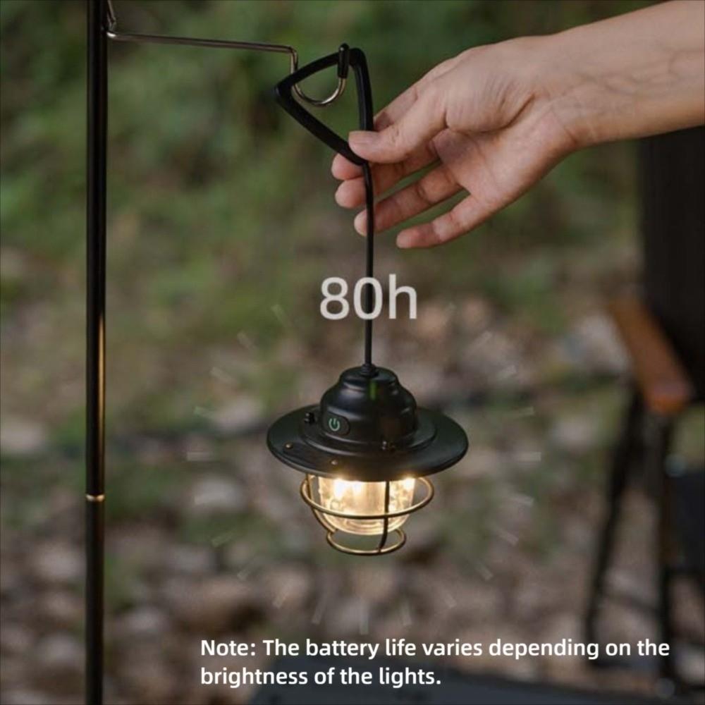 Rechargable Pendant Camping Lamp Hanging Retro Chandeliers Vintage Lantern Light Fishing