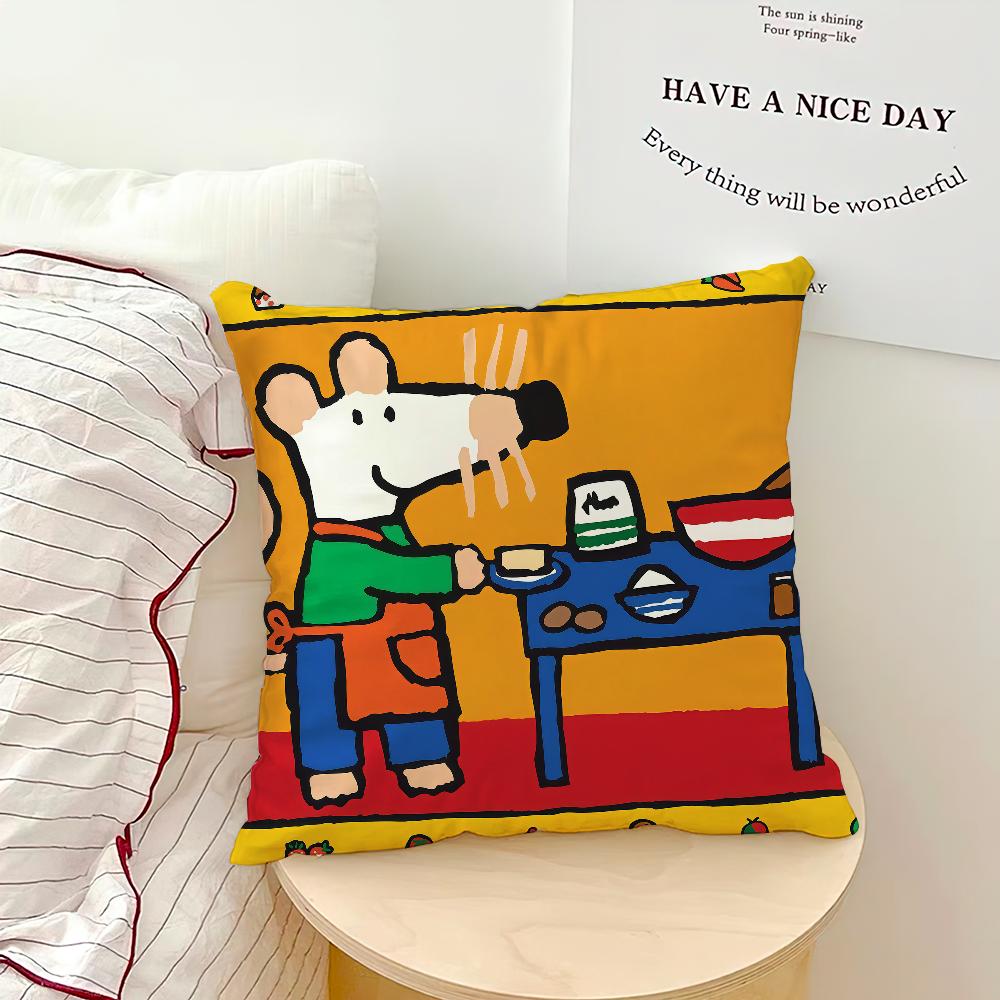 color vintage funny cute cartoon art MMaisy soft pillowcase Sofa Home Living Room bedside Decor pillow cover Gift Party hogar