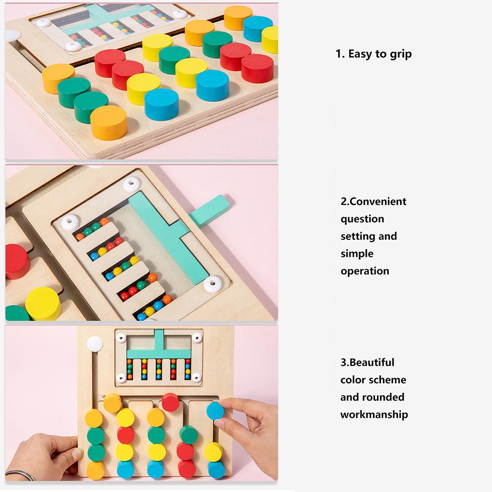 Wooden Colorful Memory Chesses Toy For Kid Hand-eye Coordination Game Toy For Toddlers