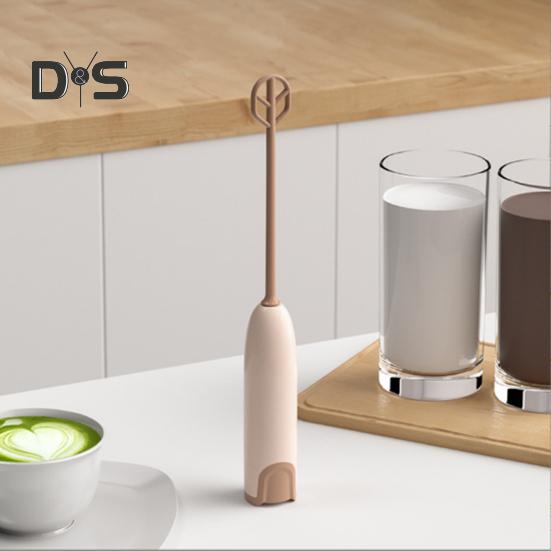Мини-вспениватель молока, ручной пеногенератор, работающий от аккумулятора, запуск одной кнопкой, съемный беспроводной блендер для яиц, миксер для кофе, палочка