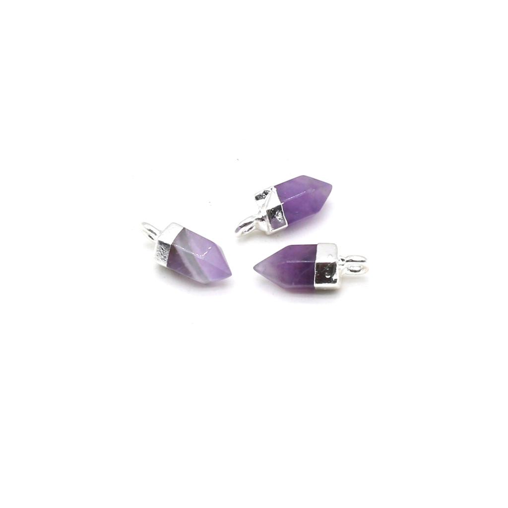 1 шт., маленькая подвеска из натурального камня с шестиугольным конусом, женские и мужские подвески для ювелирных изделий своими руками, аксессуары, подарки на День матери, Пасху, 5x13 мм