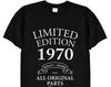 Limited Edition 1970 Birthday Present T Shirt, Funny Bday Gifts for Men or Women, Mum, Dad, Grandad, Vintage Old Men, 51st, 52nd, 53rd, 438