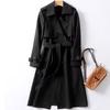 Spring and Autumn Women's Casual Mid-length Solid Color Trench Coat