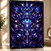 Cosmic Eye With Swirling Nebula Patterns D Printed Texture Poster Personalized Wall Art Retro Metal Tin Signs for Room Decor