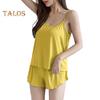 Women's 2 Piece Pajama Set Loose Cami Tank Top Shorts Set Summer Casual Sleeveless Sleepwear Home Bedroom Loungewear Suit
