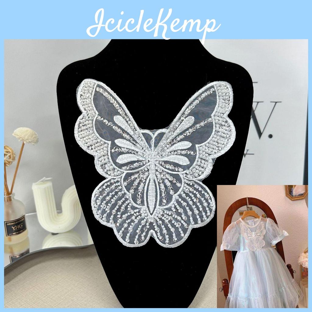 Lace Embroidery Diy Butterfly Beads Sequins Collar Flower Decorative Sewing Clothes Hats Clothing Accessories