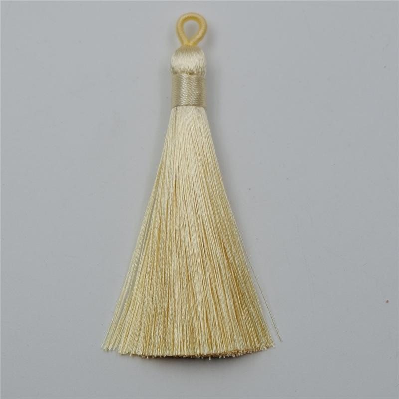 Подвеска-кисточка из гладкого полиэстерового шелка своими руками с коротким подвесным кольцом для ювелирных изделий