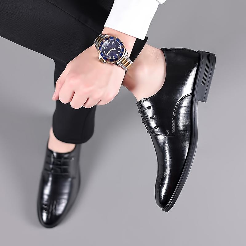 Модный бизнес Классическая мужская кожаная обувь Ретро элегантный джентльменский стиль Вечеринка и повседневная формальная офисная обувь Роскошное качество обувь для взрослых