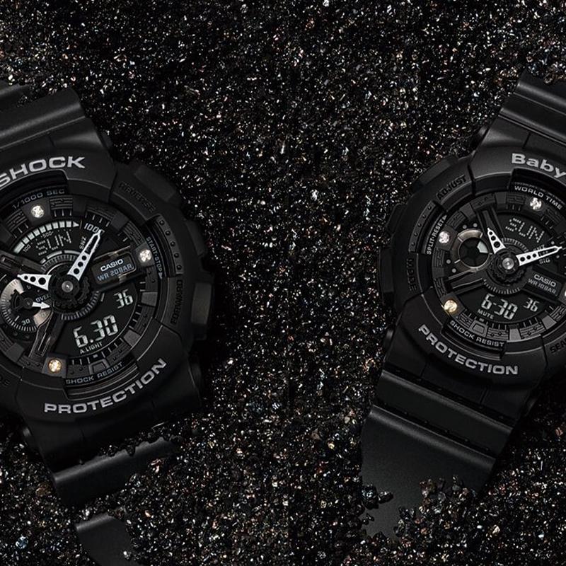 Casio Часы серия-GABA серия противоударные и водонепроницаемые парные часы кварцевый механизм ремешок из смолы японские и корейские часы GA-135DD-1A&BA-135DD-1A