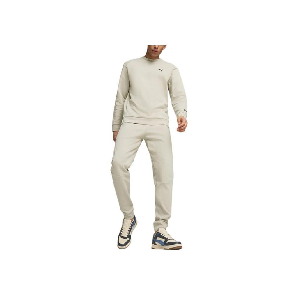 Puma Rad/Cal Dk Fw24 Crew свободный повседневный удобный простой универсальный пуловер свитшот мужской свитшот бежевый 684186-68