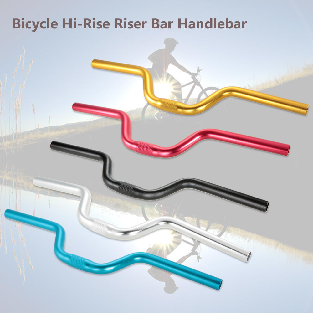25.4*520mm Cycling Bicycle Handlebar MTB Mountain Bike Aluminum Alloy Riser Handlebar Road Bike Fixie Bicycles Riser Bar Handlebar