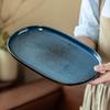 Fish Plate Household High-End Ceramic Plate New Year'S Eve Dinner Plate Plate Oval Plate Restaurant Large Plate