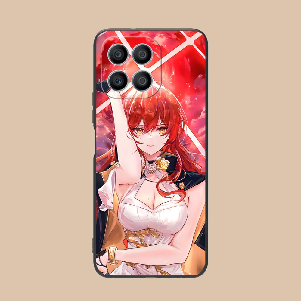 HSR Himeko Матовый ТПУ Чехол для Мобильного Телефона для Honor 90 80 70 60 50 30 20 10 9 8 7 Pro S SE Lite 5G Цветной Печатный Чехол