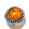 Baltic Amber Handmade 925 Sterling Silver Gift Jewelry Ring Size 8 v0W84