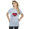 DC Comics Womens/Ladies Justice League Movie Superman Logo Cotton Boyfriend T-Shirt