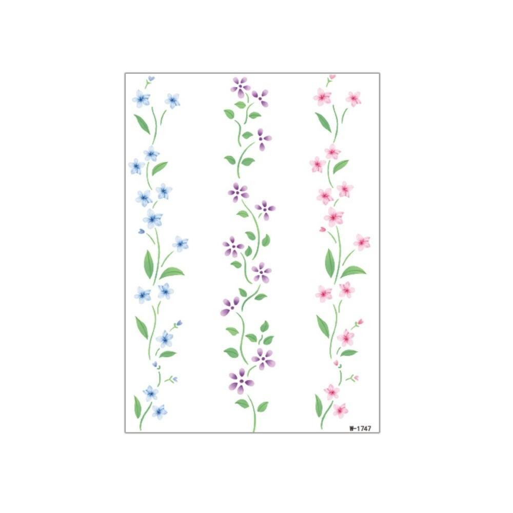 Realistic Flower in Spring Temporary Tattoos Waterproof Long Lasting Rose Stickers Tattoo Stickers Disposable DIY