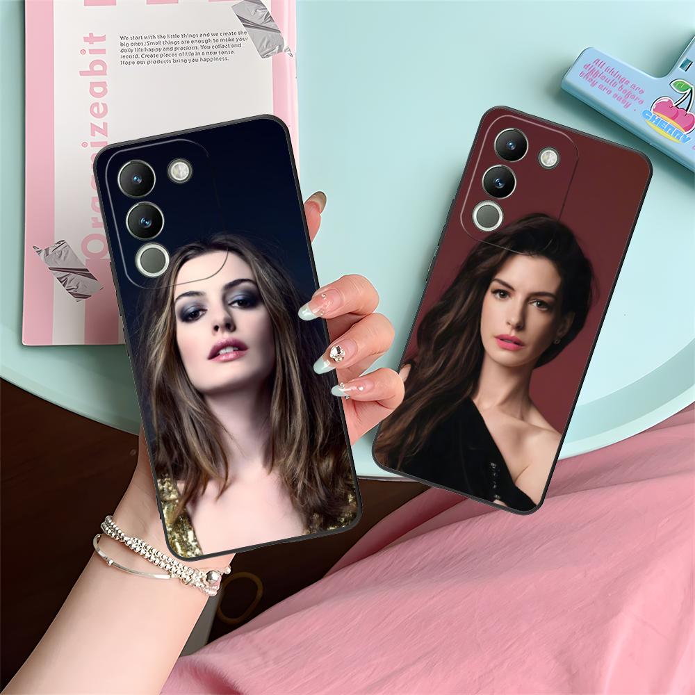 Anne Hathaway Mobile Phone Case for VIVO V60 V50 V40 V30 V29 V27 V25 V23 Pro Lite 5G Colorful Printing Cover Luxury Cover