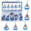 12PCS Mini Toggle Switch SPST 6A 125V Miniature ON/ON 3 Pin 2 Position Micro Rocker Switches 6 Amp 125 Volt MTS-102