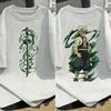Oversized Demon Slayer Anime Printed Men and Women Tshirt Summer Couple Street Fashion Casual Parent Child Top Harajuku Y2K