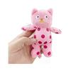 Charming Soft Plush Pink Cat Keychain With Polka Dots Perfect For Gifts And Decor