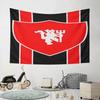 "Red Shield with White Lion Emblem" Pattern Wall Hanging Tapestry Decorative Tapestry Home Decor for Bedroom and Living Room