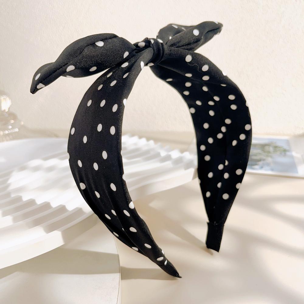 Boho Dots Wide Hair Bands for Women Girls Vintage Beach Bowknot Ear Bows Korean Soft Turbans Headbands Accessories Wholesale