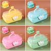 3 Layers Hairpin Storage Box Foldable Transparent Lid Toy Organizer Box Cartoon Large Capacity Jewellery Box Hair Accessories
