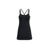 UA Meridian Solid Color Midi Slim Fit Sleeveless Dress Women Dresses Black 1383666-001