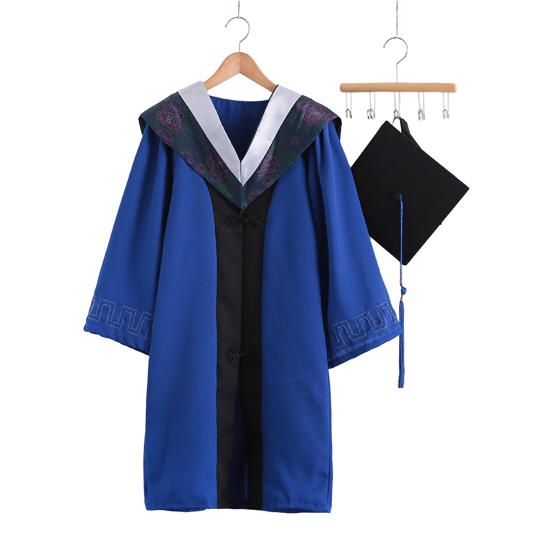 Graduation Gown with Cap Tassel Long Sleeves Anti-Wrinkle Traditional Academic Robe Ceremony Graduation Attire