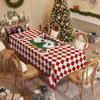 Рождественская скатерть, водонепроницаемая хлопковая и льняная скатерть для журнального столика, новогодняя красная декоративная замшевая скатерть для гостиной