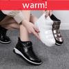 Velvet Cotton Short Snow Boots Women's Big Size Round Toe Warm Thick Soled Cotton Shoes