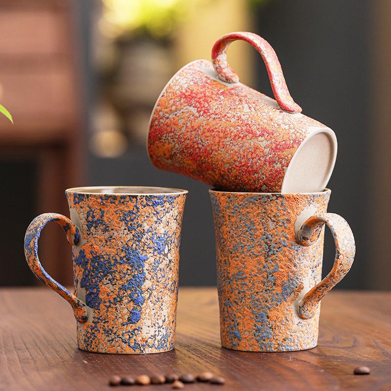 Керамическая кофейная чашка в скандинавском стиле, высокая ценность, для послеобеденного чая, американского латте, с цветами, персонализированная кружка