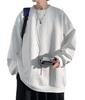 [Poperdision] Sweatshirt, Autumn Clothing, Men's, Large Size, Big Silhouette, Hoodie, Long Sleeve, T-Shirt, Loose, Plain, Simple, Sports, Sportswear,