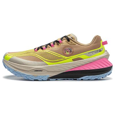 Li Ning Dilu Амортизирующие Нескользящие Износостойкие Низкие Беговые Кроссовки Мужские Желто-Коричневые ARNT003-6