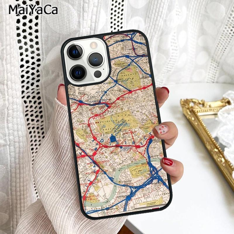 Чехол для телефона London Underground Tube Map Для iPhone 17 Air 16 16e 15 plus 11 12 13 14 pro max корпус coque