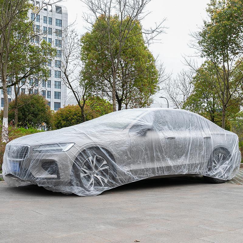 Одноразовый прозрачный ПЭ чехол от пыли для автомобиля