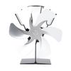 Vertical Stove Fan 6 Blades Thermal Fan Heat Powered Fast Warm Circulation Handle Design Stove Top