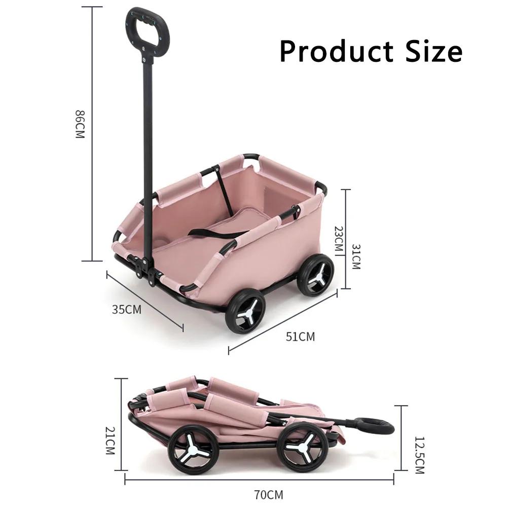 Маленькая собачья коляска, портативная, вращающаяся на 360 °, многофункциональная, для чихуахуа, переноски для домашних собак, складная тележка с колесами