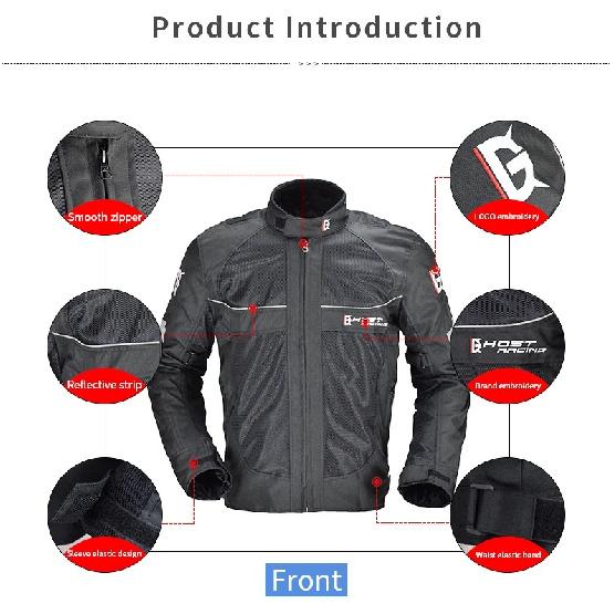 Men Motorcycle Armor Jacket Coat Summer Winter Warm Male Motorbike Riding Reflective Anti-collision Moto Protective Gear Jacket