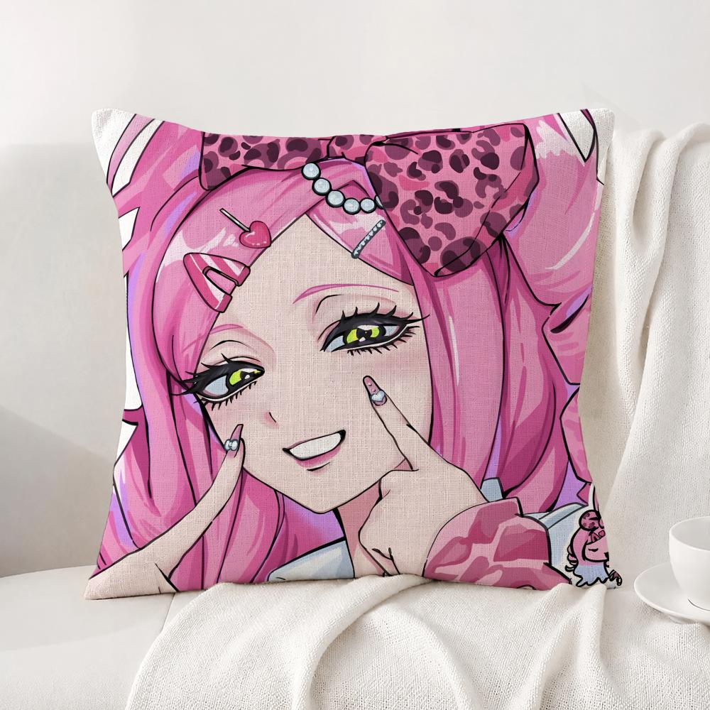 Fashion Gyaru Cushion Cover Natural Linen Pillowcase Set AllinOne Decor Cushion Cover for Sofa Bedroom Chair