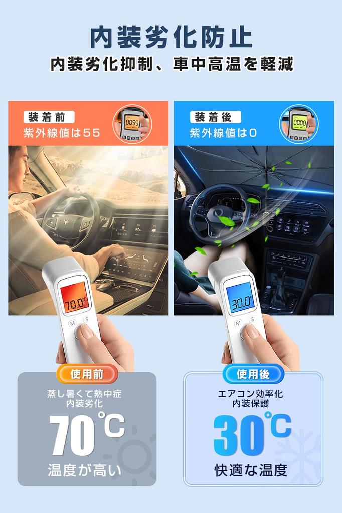 Car Front Sunshade Summer Edition Foldable Car UV Light Heat Sun Fits Rearview Mirror Suitable for Light Car Heat Sunburn Includes Handle Protective