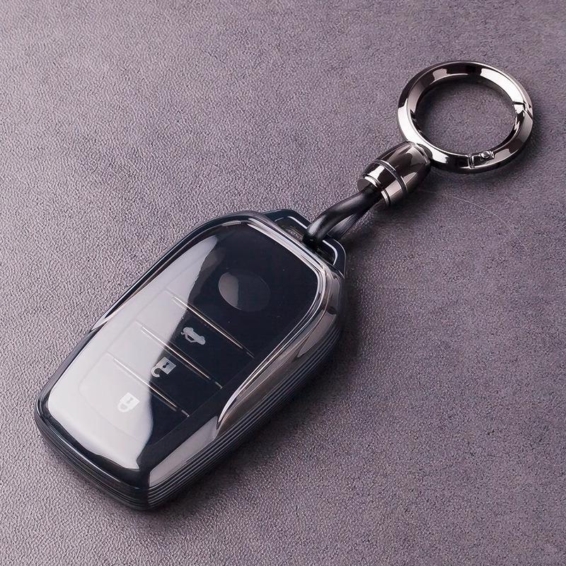 Черный прозрачный чехол-брелок для ключа Автомобильный чехол для ключа Аксессуары для модификации Для Toyota Rav4 Xa60 -Pre